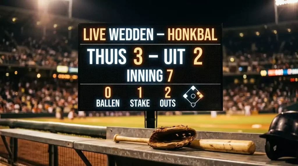 Honkbal wedtypes uitgelegd - moneyline, run line en totals