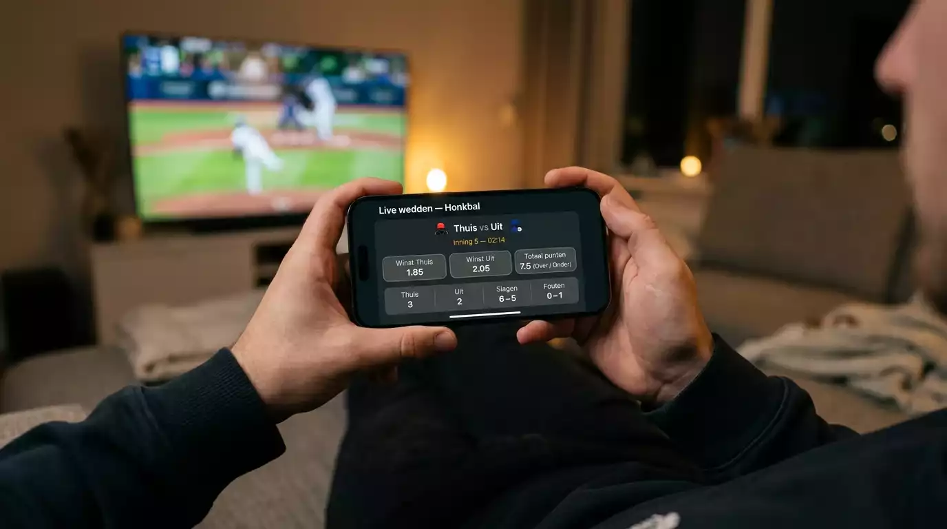 Vergelijking van pre-match en live wedden op een smartphone scherm